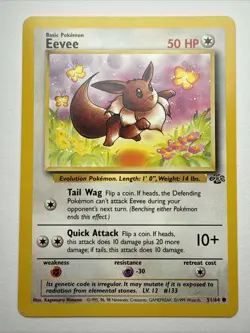 Eevee - 51/64 - Pokemon Jungle Unlimited Card WOTC NM - Image 1
