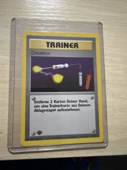 Pokemon Trainer Card Lot Gore 75/102, Detektor 74/102 German 1st Edition 1999 - Image 2