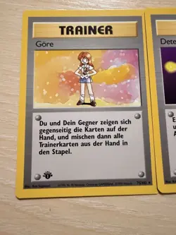 Pokemon Trainer Card Lot Gore 75/102, Detektor 74/102 German 1st Edition 1999 - Image 4