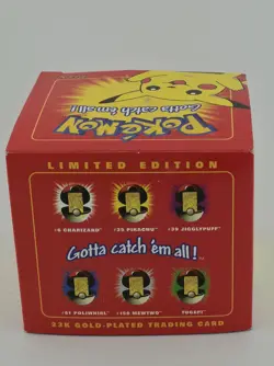 Sealed 1999 Burger King Pokemon 23K Gold-Plated PIKACHU Trading Card LTD ED New - Image 2