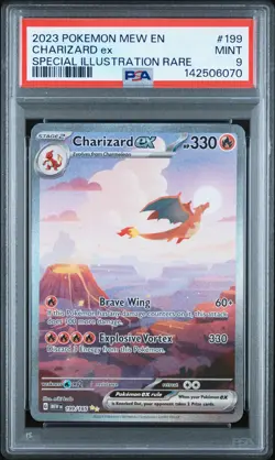 Pokemon TCG Charizard EX Scarlet & Violet 151 Card Sir 199/165 PSA 9 - Image 1