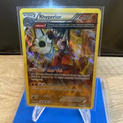 Rhyperior 77/160 XY: Primal Clash Ω Barrier Holo Rare Reverse Holo Pokemon Card - Image 1