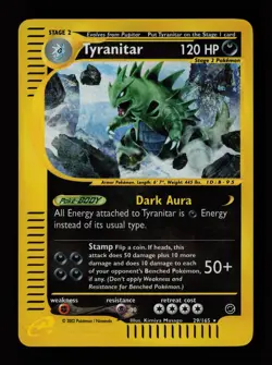 Tyranitar 29/165 Reverse Holo Rare Expedition Pokemon Card - Image 1