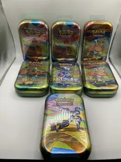 Pokemon Vibrant Paldea Mini Tins TCG - 7 Tins (NEW FACTORY SEALED) - Image 1