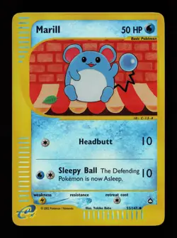 Marill 53/147 Uncommon Reverse Holo Aquapolis Pokemon Card - Image 1