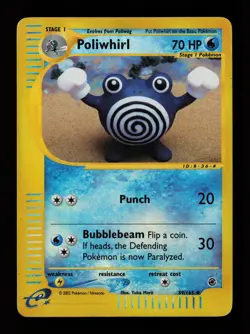 Poliwhirl 089/165 Reverse Holo Yuka Mori Expedition Pokemon Card - Image 1