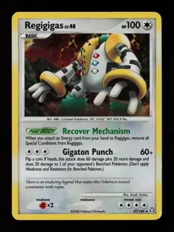 Regigigas 37/146 Holo Rare Legends Awakened Pokemon Card - Image 1
