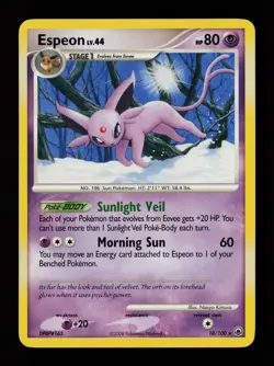 Espeon 18/100 Rare Majestic Dawn Heavily Played Pokemon Card - Image 1