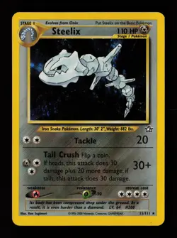 Steelix 15/111 Holo Rare Neo Genesis Pokemon Card - Image 1