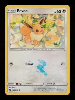 Eevee 155/214 Cracked Ice Holo Deck Exclusives DMG Pokemon Card - Image 1