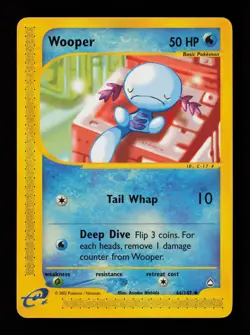 Wooper 66/147 Uncommon Aquapolis Non Holo Pokemon Card - Image 1