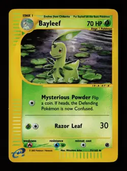 Bayleef 71/165 Uncommon Reverse Holo Expedition Pokemon Card - Image 1