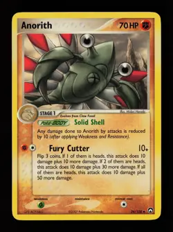 Anorith 26/108 Uncommon Power Keepers Pokemon Card - Image 1