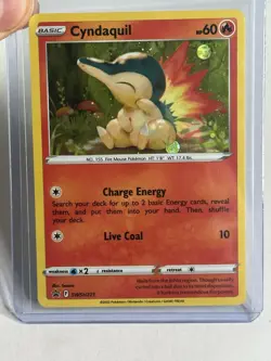 Cyndaquil SWSH221 Black Star Promo Cosmos Holo Sword & Shield Pokemon TCG NM - Image 1