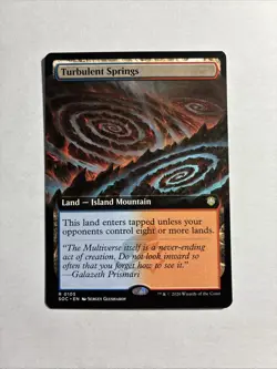Turbulent Springs Extended Art Commander: Secrets of Strixhaven MTG + Bonus Rare - Image 1
