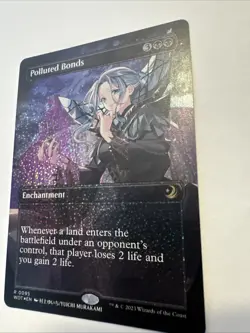 Polluted Bonds Borderless Confetti FOIL Wilds of Eldraine Enchanting NM MTG - Image 2