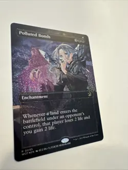 Polluted Bonds Borderless Confetti FOIL Wilds of Eldraine Enchanting NM MTG - Image 3