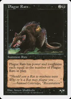 Plague Rats #188 | MTG | 5ED | REGULAR | Lіghtly Played - Image 1
