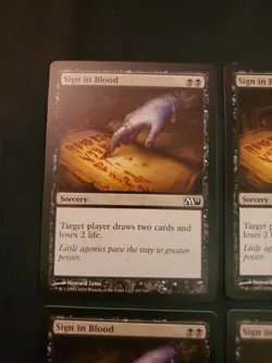 4x Sign in Blood m11 Core Set 2011 NM Magic The Gathering MTG Tcg Playset X4 4 * - Image 2