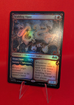 MTG Scalding Viper // Steam Clean Foil 295 Wilds of Eldraine Magic - Image 1