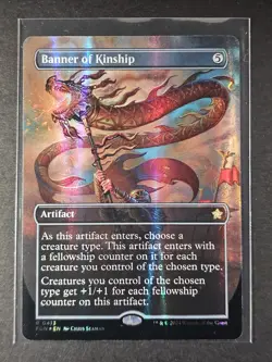 MTG Banner of Kinship (Borderless) (Mana Foil) R 0413 Foundations - Image 1