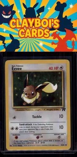 Eevee Team Rocket Pokemon 55/82 Common Lightly played - Image 1