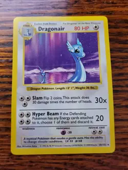 MP!! - Pokemon Card - Base Set 18/102 - DRAGONAIR (rare) **Shadowless** - Image 1