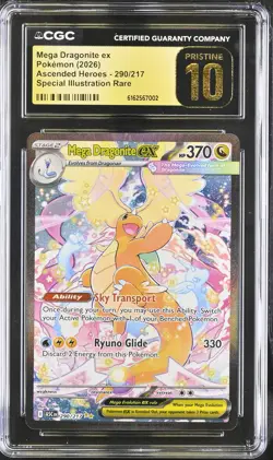 Mega Dragonite EX 290/217 Special Illustration Rare Pokemon CGC 10 PRISTINE - Image 1