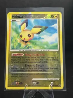 Pichu 45/100 Stormfront Reverse Holo Pokemon Diamond And Pearl MP - Image 1