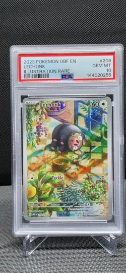 2023 Pokemon Lechonk Promo Full Art #209 Rare Illustration PSA 10 - Image 1
