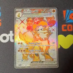Pokemon TCG Arcanine ex 224/198 SV01 Scarlet & Violet UR Full Art Holo Eng - Image 1