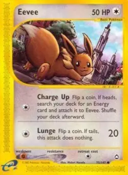 Lightly Played Eevee - 75/147 - Common Pokemon Aquapolis - Image 1