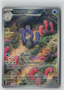 Wugtrio 224/091 Illustration Rare Paldean Fates Pokemon NM - Image 1