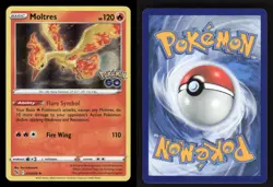 Moltres 012/078 Holo Rare Pokemon GO Pokemon NM/M - Image 3