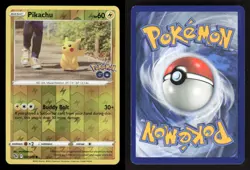 Pikachu 027/078 Common Pokemon GO Pokemon Reverse Holo NM/M - Image 3
