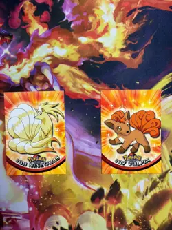 Vulpix & Ninetales - Topps Pokemon Black Logo - LP - Image 1