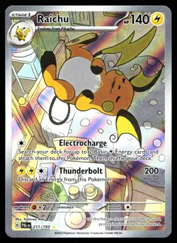 RAICHU 211/193 ILLUSTRATION RARE PALDEA EVOLVED POKEMON NM - Image 1