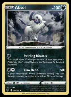 Absol (Cosmos Holo) 097/189 Rare Pokemon Near Mint - Image 1