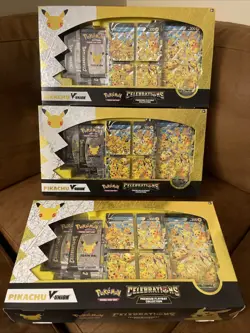 Pokemon Celebrations 25th Anni Pikachu V-union Premium Playmat Collection Sealed - Image 1