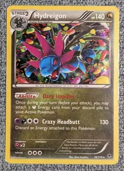Pokemon Hydreigon💥74/119 XY-Phantom Forces Holo⚡ - Image 1