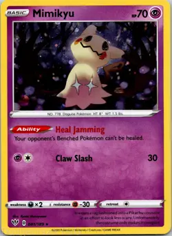 Mimikyu 081/189 Rare Darkness Ablaze Pokemon NM - Image 1
