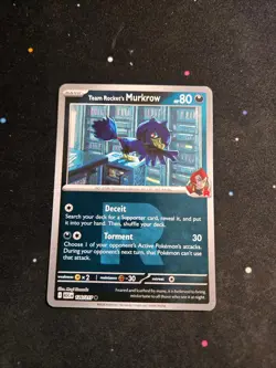 Team Rocket's Murkrow (Team Rocket) 126/217 Ascended Heroes Pokemon Reverse Holo - Image 1