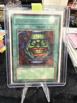 Yu-Gi-Oh! Pot of Greed Legend of Blue Eyes White Dragon LOB-119 1st Edition NM/M - Image 1