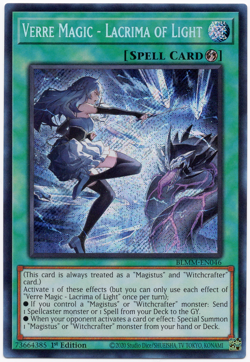 Verre Magic - Lacrima of Light BLMM-EN046 Secret Rare NM Yu-Gi-Oh! TCG - Image 1