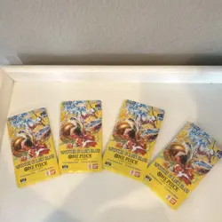 Bandai One Piece Card Game Adventure on Kami's Island Booster Packs Luffy Lot(4) - Image 1
