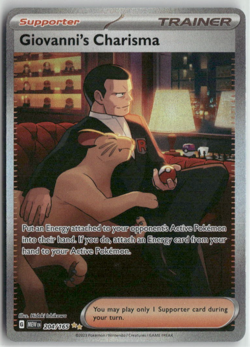 Giovanni's Charisma 204/165 SIR Special Illustration Pokemon 151 English Card LP - Image 1