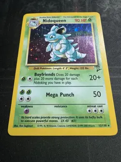 Vintage 2000 Pokemon Base Set 2 Nidoqueen 12/130 Holo Card LP~MP! - Image 2