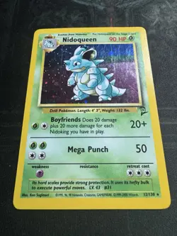 Vintage 2000 Pokemon Base Set 2 Nidoqueen 12/130 Holo Card LP~MP! - Image 5