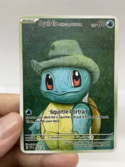 Squitrle hp60 Van Gogh Gold Metal Pokemon Card-Collectible Gift Display！ NICE! - Image 3
