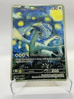 Lugia hp130 Van Gogh Gold Metal Pokemon Card-Collectible Gift Display！ NICE! - Image 2